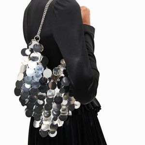 Paco Rabanne x HM Silver Disc Shoulder Bag